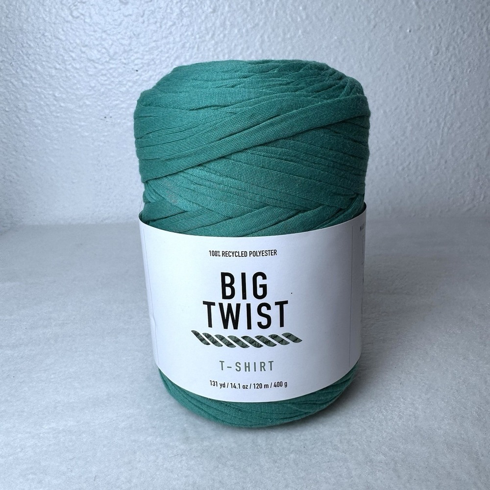 Big Twist Super Bulky T-Shirt Yarn Green Agate 131 Yd 1 Skein Tshirt Crafting